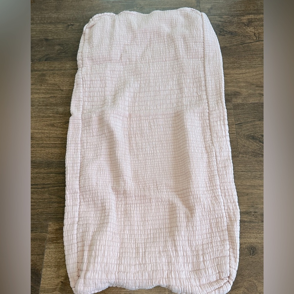 West Elm changing pad cover. Mauve pink